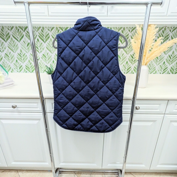 J. Crew Factory Puffer Classic Vest Navy Blue Medium - Picture 4 of 6